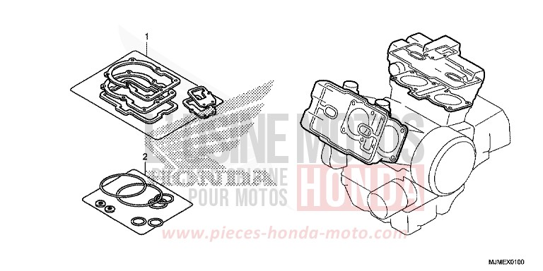 TROUSSE DE JOINT A de VFR800X "Crossrunner" PEARL GLARE WHITE (NHB53) 2015